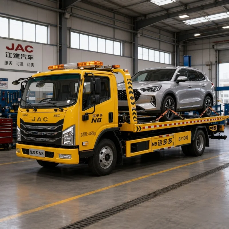 Kuinka Heavy-Duty Meets Compact JAC N8 8/10 Ton Wrecker Cummins Powerilla parantaa tien kuntoutumista?